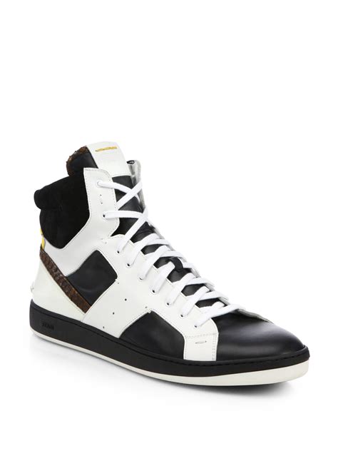 mens fendi high top shoes|fendi designer high top sneakers.